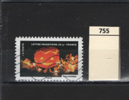 PRIX FIXE Obl 755 YT  Halloween La Fête Du Timbre, Le Feu  59 - Used Stamps