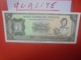 PARAGUAY 5 GUARANIES 1952 Peu Circuler Belle Qualité (B.33) - Paraguay