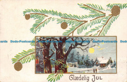 R145004 Glaedelig Jul. Winter Scene - Monde