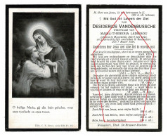 Desiderius Vandenbussche Maria Theresia Ladrisou Moorslede Roeselare 1924 Doodsprentje Bidprentje - Décès