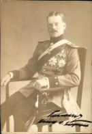 Photo Franz Von Bayern, Portrait In Uniform, Autogramm - Familias Reales