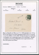 Page De Collection -  Exportation N°768 Sur Lettre Expédiée De Cerfontaine (1949) + Griffe SENZEILLES > Namur - Linear Postmarks