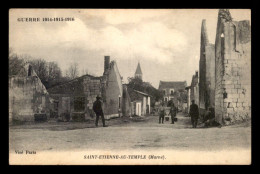 51 - SAINT-ETIENNE-AU-TEMPLE - GUERRE 14/18 - LES RUINES - Sonstige & Ohne Zuordnung