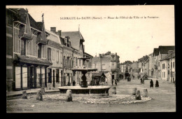 51 - SERMAIZE-LES-BAINS - LA PLACE DE L'HOTEL DE VILLE ET LA FONTAINE - Sermaize-les-Bains