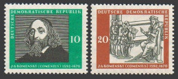 Germany-GDR 397-398, MNH. Michel 643-644. Jan Aamos Komensky, Comenius, 1958. - Neufs