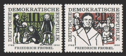 Germany-GDR 328-329, MNH. Michel 564-565. Friedrich Froebel, Educator, 1957. - Ongebruikt