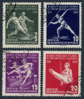 Germany-GDR 297-300, CTO. Michel 530-533. Second Sport Festival, Leipzig, 1956. - Unused Stamps