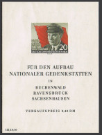 Germany-GDR 288a Sheet,MNH. Mi 520B Bl.14. Ernst Thalmann, 70th Birth Ann. 1956. - Ungebraucht