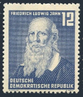 Germany-GDR 110, Hinged. Michel 317. Friedrich Ludwig Jahn, Politician, 1952. - Neufs
