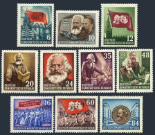 Germany-GDR 137-146, Hingrd. Mi 344-353. Karl Marx, 1953. Engels, Lenin, Stalin. - Nuevos