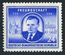 Germany-GDR 99, Hinged. Mi 302. Friendship GDR - Czechoslovakia, 1952. Gottwald. - Nuovi