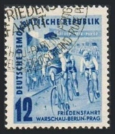 Germany-GDR 98, CTO. Mi 307. 5th Bicycle Peace Race Warsaw-Berlin-Prague, 1952. - Nuovi