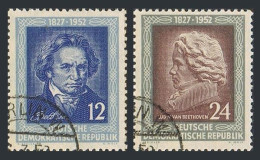 Germany-GDR 96-97, CTO. Mi 300-301. Ludwig Van Beethoven, 125th Death Ann. 1952. - Nuevos