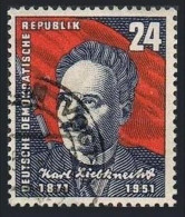 Germany-GDR 90,used.Michel 294. Karl Liebknecht,socialist,80th Birth Ann.1951. - Neufs