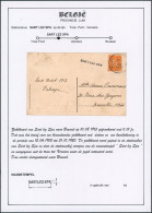 Page De Collection -  Pellens N°108 Sur CP Expédiée De Verviers (1913) + Griffe SART-LEZ-SPA > Bruxelles - Sello Lineal