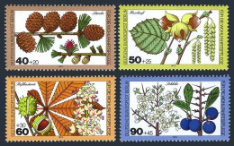 Germany-Berlin 9NB159-B162 Blocks/4,MNH. Mi 607-610. Woodland Plants 1979.Larch, - Nuovi
