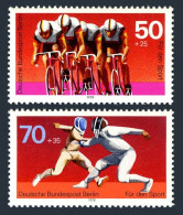 Germany-Berlin 9NB146-B147, MNH. Michel 567-568. Sport 1978. Bicycling, Fencing. - Unused Stamps