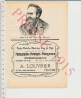 Gravure 1915 Jules Guesde Ministre Portrait + Publicité Louvrier Rue Ambroise-Cottet Troyes Cartes Postales Illustrées - Unclassified