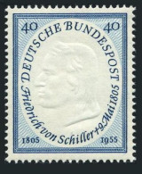 Germany 727, MNH. Michel 210. Frederich Von Schiller,poet. 150th Death Ann,1955. - Ungebraucht