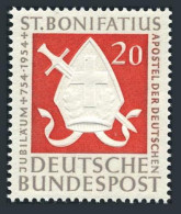 Germany 724, Lightly Hinged. Michel 199. Martyrdom Of Saint Boniface-1200, 1954. - Unused Stamps
