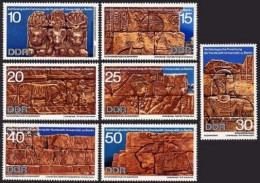 Germany-GDR 1215-1221, MNH. Mi 1584-1590. Archaeological Work In Africa, 1970. - Ongebruikt