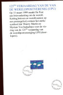 Belgie 1999 2814 2814 UOA Herdenkingskaart (fold Right Side) - Documentos Conmemorativos