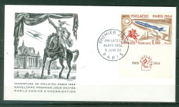 France  FDC  1422   Ob  TB   Ob 1 Er Jour  Philatec 1964       - Used Stamps