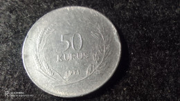 TÜRKİYE1971-ACMONİTAL       50 KURUŞ            XF - Turquia