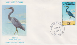 Enveloppe  FDC  1er  Jour   WALLIS  ET  FUTUNA    Oiseaux  :  Aigrette  Sacrée  Grise    1978 - FDC