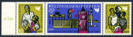 Germany-GDR 1116-1118a Strip,MNH.Michel 1476-1478 Ds. Peace Meeting,Berlin,1969. - Unused Stamps