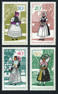 Germany-GDR 992-995, MNH. Michel 1353-1356. Sorbian Regional Costumes, 1968. - Neufs