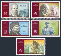 Germany-GDR 1188-1192, MNH. Mi 1557-1561. Vladimir Lenin, Birth Centenary, 1970. - Unused Stamps
