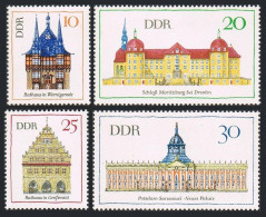 Germany-GDR 1018-1021, MNH. Mi 1379-1382. Buildings 1968. City Hall,Wernigerode; - Ongebruikt