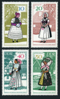 Germany-GDR 992-995, Hinged. Michel 1353-1356. Sorbian Regional Costumes, 1968. - Unused Stamps