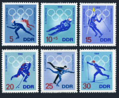 Germany-GDR 977-981,B146,MNH.Mi 1335-1340.Olympics Grenoble-1968.Speed Skating, - Neufs