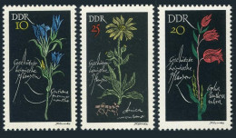 Germany-GDR 879-881, MNH. Mi 1242-1244. Protected Flowers, 1966. Gentain,Orchid, - Nuovi