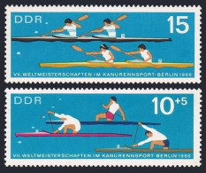 Germany-GDR 852, B141, MNH. Mi 1202-1203. 7th Canoe World Championships, 1966. - Nuovi