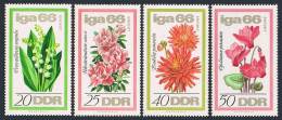Germany-GDR 841-844, Hinged. Mi 1189-1192. Flowers 1966. Rhododendron, Lilies, - Ongebruikt