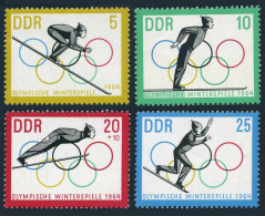 Germany-GDR 680-682, B111, MNH. Mi 1000-1003. Olympics Innsbruck-1964. Ski Jump. - Ongebruikt