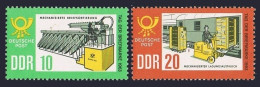 Germany-GDR 678-679, MNH. Michel 998-999. Stamp Day 1963.Letter Sorting Machine, - Unused Stamps