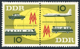 Germany-GDR 661-662a, MNH. Michel 976-977. 1963 Leipzig Fall Fair. Transport. - Unused Stamps