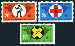 Germany-GDR 638-640, MNH. Michel 942-944. WHO Drive To Eradicate Malaria, 1963. - Ungebraucht