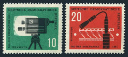 Germany-GDR 574-575, MNH. Michel 861-862. Stamp Day 1961. Television, Radio. - Unused Stamps