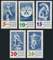 Germany-GDR 504-508,MNH.Mi 774-778. Meissen Porcelain Works,250th Ann.1960.Otter - Unused Stamps
