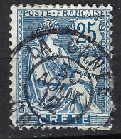 FRANCE Levant Ca.1912: Lot D'obl. Avec TB Obl. CAD "La Canée (Crète)" - Usati