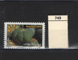 PRIX FIXE Obl 749 YT Potirons Verts Flore Légumes 59 - Used Stamps