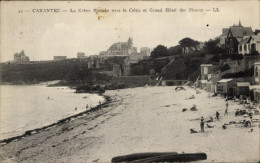 CPA Carantec Finistère, Greve Blanche, Grand Hotel Des Phares - Autres & Non Classés