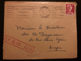 LETTRE SP 86 126 AFN TP M DE MULLER 15F OBL.MEC.30-6 1956 CONSTANTINE RP LOTERIE ALGERIENNE ESPERANCE QUOTIDIENNE - Sellos Militares Desde 1900 (fuera De La Guerra)