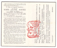 DP Marie Mahieu ° Berchem Kluisbergen 1861 † Melden Merelbeke 1946 X Theophiel Vandenhaute // Aelvoet Guiot Duhou Antrop - Imágenes Religiosas