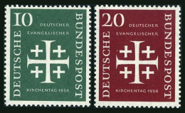 Germany 744-745, MNH. Michel 235-236. Meeting Of German Protestants, 1956. - Nuovi